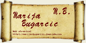 Marija Bugarčić vizit kartica